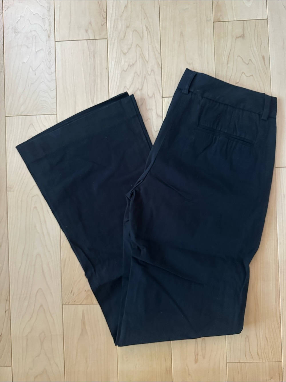 Y2K Vintage Theory Cotton Black Bootcut Flare Dress Pants Trousers (2)